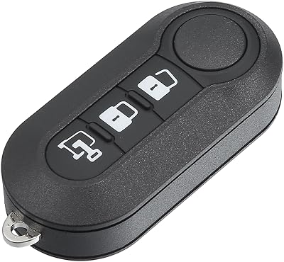 ACROPIX 3 Buttons Keyless Entry Remote Key Fob Shell Case Cover for Ram ProMaster 1500 2500 3500 2015-2019 for Fiat Ducato Bravo 500L - Pack of 1 Black