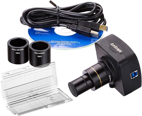 AmScope MU1003-CK 10MP Live Video USB3.0 Digital Microscope Camera 10 MP | 10MP CMOS Sensor USB 3.0 Connectivity