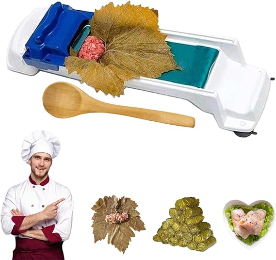 Grape Leaves Roller, Grape Leaf Roller Machine, Dolma Roller, Home Essentials Stuffed Grape Cabbage Leaf Rolling Machine for Beginners (1Pack)