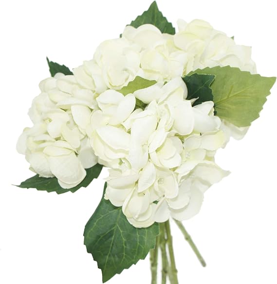 12.5" Silk Hydrangea Flower Spray - case of 6 (Ivory)