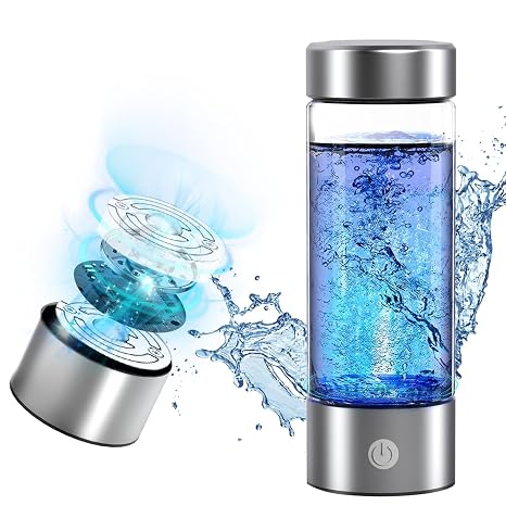 Hydrogen Water Bottle, Portable Hydrogen Water Ionizer Machine, Rechargeable Hydrogen Water Bottle Generator,with Pem SPE Technology Hydrogen Water Cup for Exercise