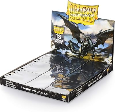 Arcane Tinmen AT-10301 Portfolio: Dragon Shield 18-Pocket Collectors Black 50