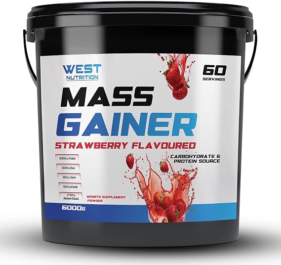 West Nutrition Mass Gainer Carb Powder 6000g Strawberry Flavored