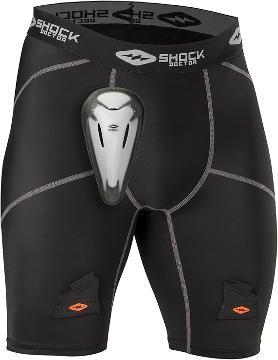 Shock Doctor Hockey Compression Short with BioFlex Cup Included for Adult Men
