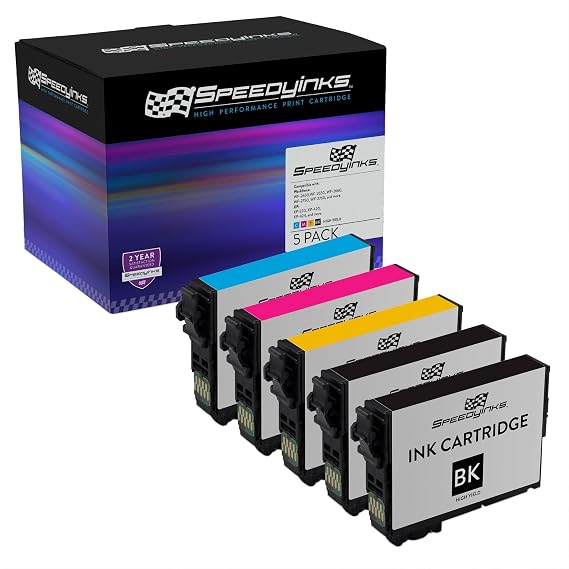 SPEEDYINKS Remanufactured Ink Replacement for Epson 220-XL (BKCMY, 5-Pk)
