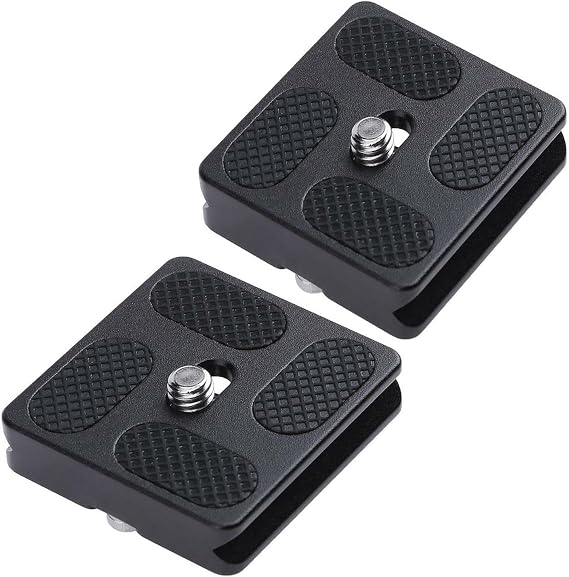 Regetek Aluminum PU-40 Quick Release Plate with 1/4" Screw, Universal Slide-In 40mm*38mm QR Plate for Manfrotto Arca Swiss Benro Acratech Kirk Wimberley Gitzo RRS MARKINS SUNWAYFOTO Kangrinpoche SIRUI
