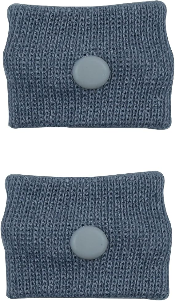 1 Pair Motion Sickness Wristbands, Natural Nausea Relief Bands for Kids &Adults, Anti-Nausea Wristbands, for Car Sea Sickness Travel Sickness Pregnancy Morning Sickness (Grey)