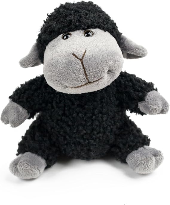 lilizzhoumax Black Sitting Lamb Plush Toy