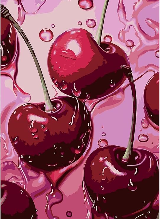 AIBOERL Diamond Art Kits for Adults,Square Drill Cherry Diamond Painting