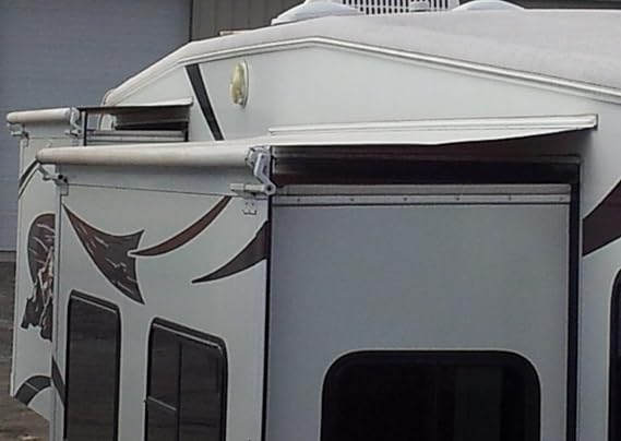 SunWave RV Slide Out Awning | RV Slide Topper | Fabric Only | Cut-to-Fit | Heavy Duty Vinyl | HF Welding Ultra-Durable | White 110