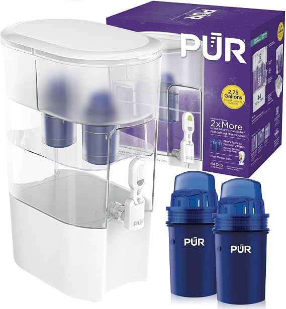 PUR Water Filter Dispenser XL 44-Cup with 2 Genuine PUR Filters