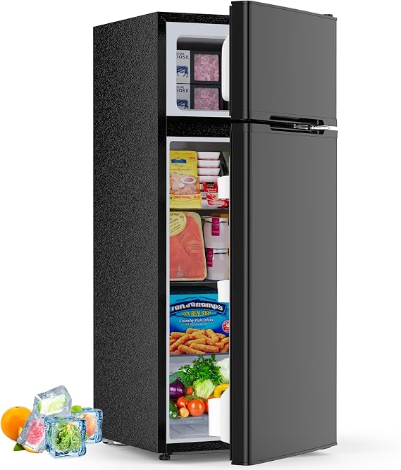 4.5 Cu.Ft Mini Fridge with Freezer, 2 Door Compact Refrigerator for Bedroom