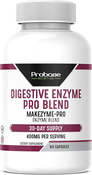 Probase Nutrition Digestive Enzyme Pro Blend 60 Capsules 30-Day Supply