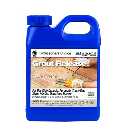 Miracle Sealants Grout Release Pre-Grout Sealer for Tile, Quart