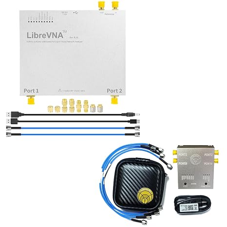 AURSINC LibreVNA NanoVNA Vector Network Analyzer Professional Antenna Analyzer 100KHz-6GHz with LibreCAL LibreVNA Matching Electronic Calibration Kits