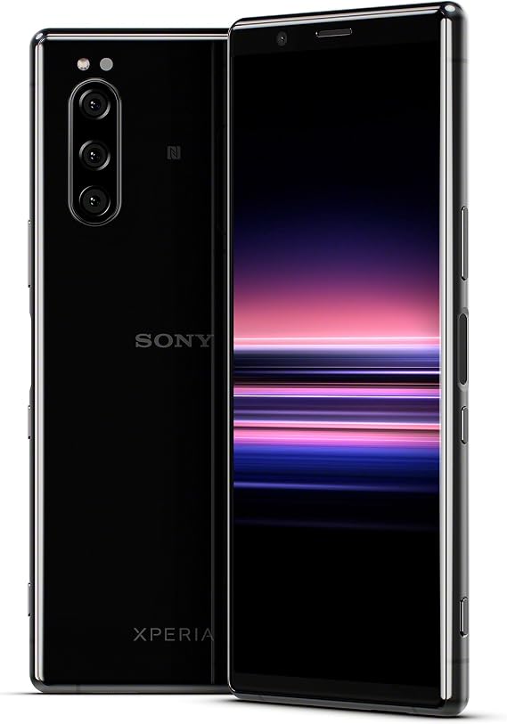 Sony Xperia 5, 6.1” FHD+ HDR OLED 21:9 Display, Triple-Camera-System with Eye AF, 6GB RAM, 128GB Memory & Dual Sim - Black