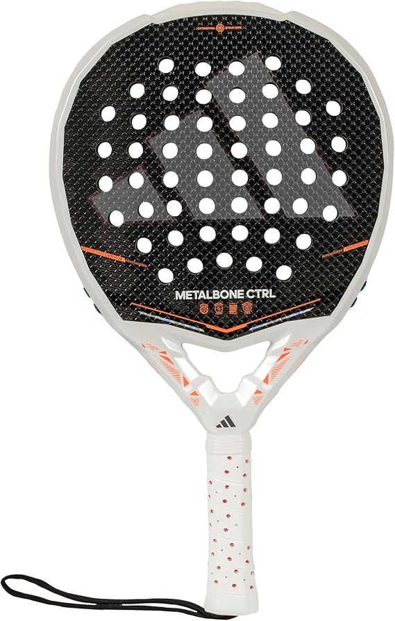 adidas Metalbone Ctrl 2026 Racket White, Round Shape, EVA Soft Performance Foam, Carbon 16K