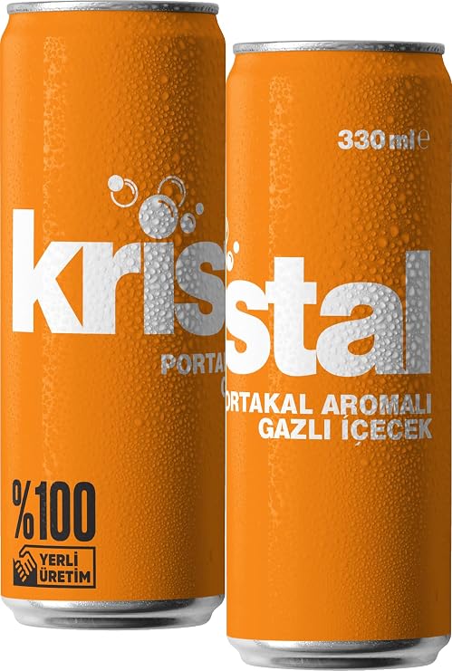 Kristal Portakal Aromalı Gazlı İçecek 330 ml 6'lı | Avantajlı Paket | 330 ML x 6 | O Bizden Biri |