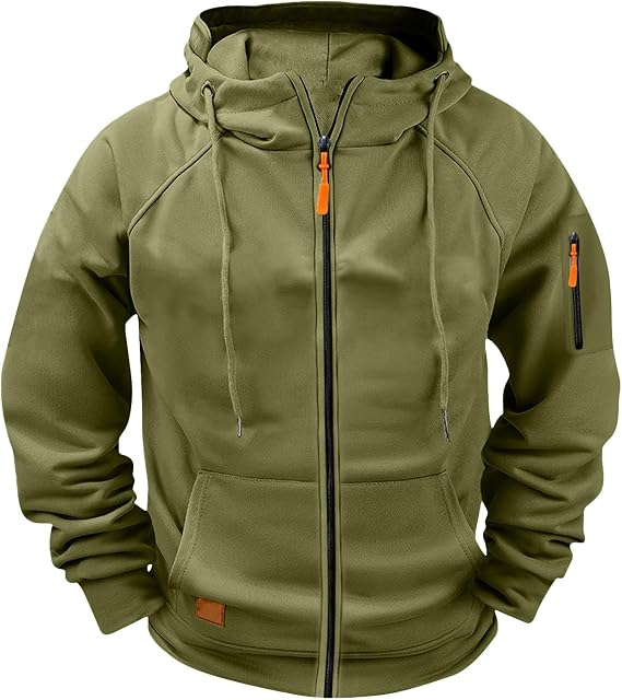 Big and Tall Hoodies for Men Quarter Zip Up Tactical Hoodie Pullover Fall Winter Fashion Hooded Sweatshirt Pockets