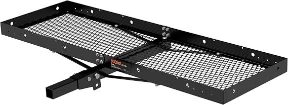 CURT 18109 Tray-Style Trailer Hitch Cargo Carrier, 500 lbs. Capacity, 60-Inch x 19-1/4-Inch, Fits 2-Inch Receiver