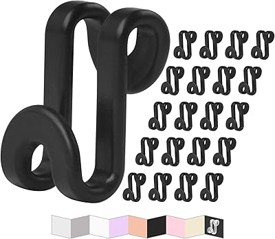Clothes Hanger Connector Hooks, Mini Cascading Hanger Hooks for Velvet Huggable Hangers, Heavy Duty Space Saving for Closet 60 Pcs Black
