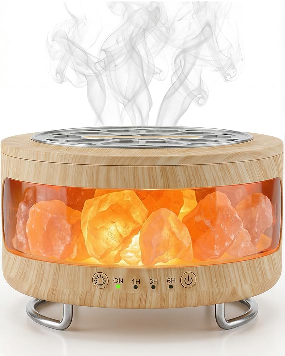 Essential Oil Diffuser with Himalayan Salt Lamp, Scent Diffusers for Home