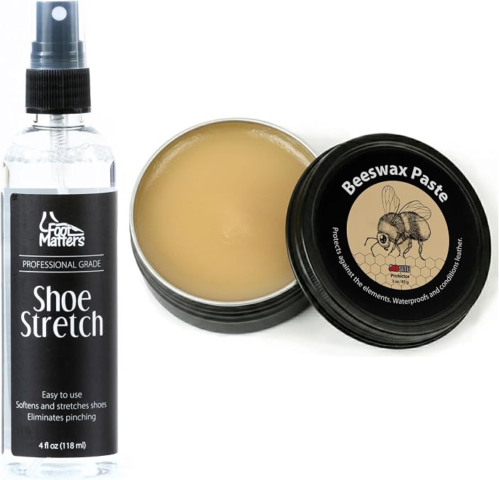 Shoe Stretch Spray and Beeswax Paste Bundle