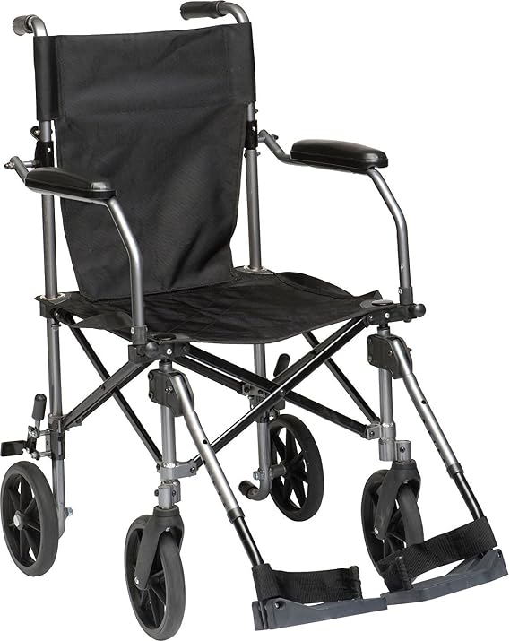 HEALTHLINE Transport Wheelchair Light Weight With Carrying Bag