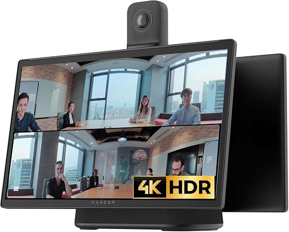 KanDao Meeting Ultra All-in-One Conference System, Ultimate 4k HDR 360 AI Smart Zooming Web-Conferencing Solution, 15.6" Touchscreen, Build-in System, Meeting Room Conference Center