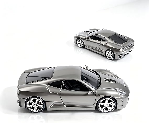 elec Space Wireless Mouse 2.4GHz Cool Sport Car Shape Wireless Mouse Optical Cordless Mice with USB Receiver for PC Laptop Computer 1600 DPI 3 Buttons (Gray)