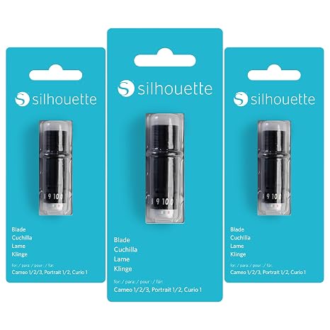 Replacement Silhouette Blade for Cameo, Portrait & Curio Machines - 3 Pack | 0.1mm to 1mm Adjustable Carbide Ratchet Cutting Blade for Precise Cutting on Cardstock, Vinyl, Chipboard & More
