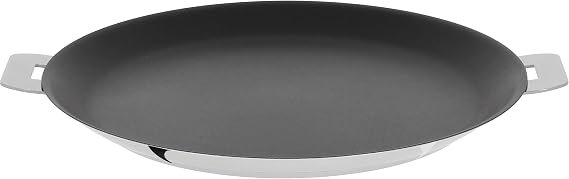 Cristel CR30QE Non-Stick Crepe Pan, Silver, 12"