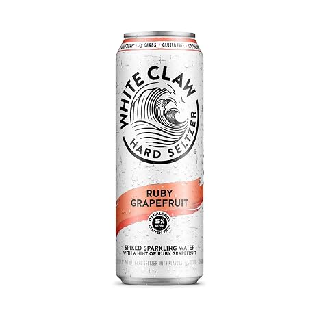 White Claw Seltzer Works Ruby Grapefruit Hard Seltzer Sgl Can, 19.2 FZ
