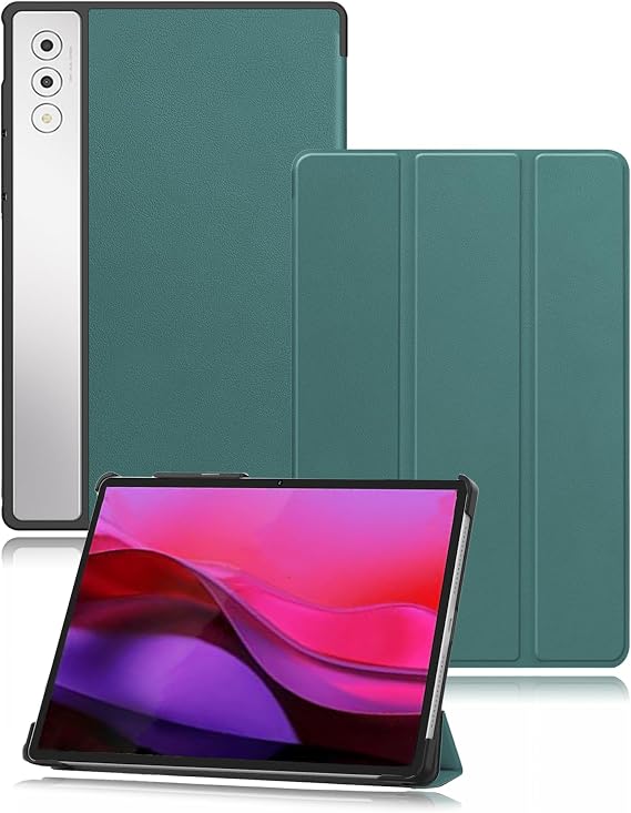 Case for Lenovo Yoga Tab Plus 12.7 inch Tablet,toergy Slim Stand Tri-Fold Hard Protective Case Cover,Waterproof,Shockproof & Dustproof,Green