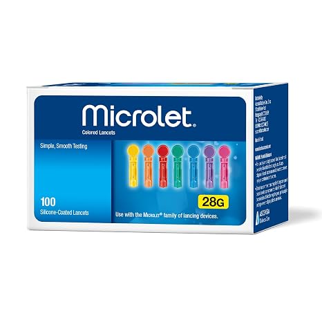 Ascensia MICROLET Lancets for Blood Glucose Testing, 100 Count