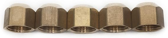 Brass 1/2" OD Flare Cap, Brass Flare Tube Fitting(Pack of 5)