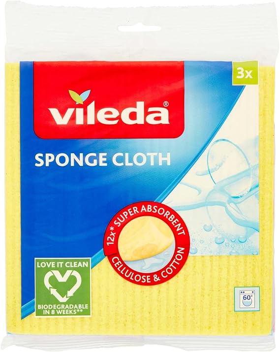 Vileda Sponge Cloth 3 per pack