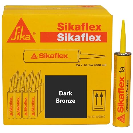 Sikaflex 1A Polyurethane Premium Grade High Performance Elastomeric Sealant, 10.3 fl oz Capacity, Dark Bronze, 24 Tubes (Full Case)