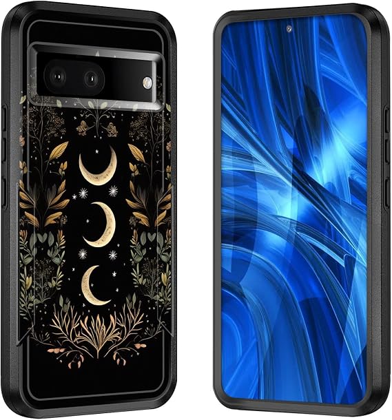 Pixel 8a用ケース、軍用グレードの落下試験済み Google Pixel 8a 2024 6.1インチ用高耐久タフで頑丈な耐衝撃保護ケース ムーンスターフラワー