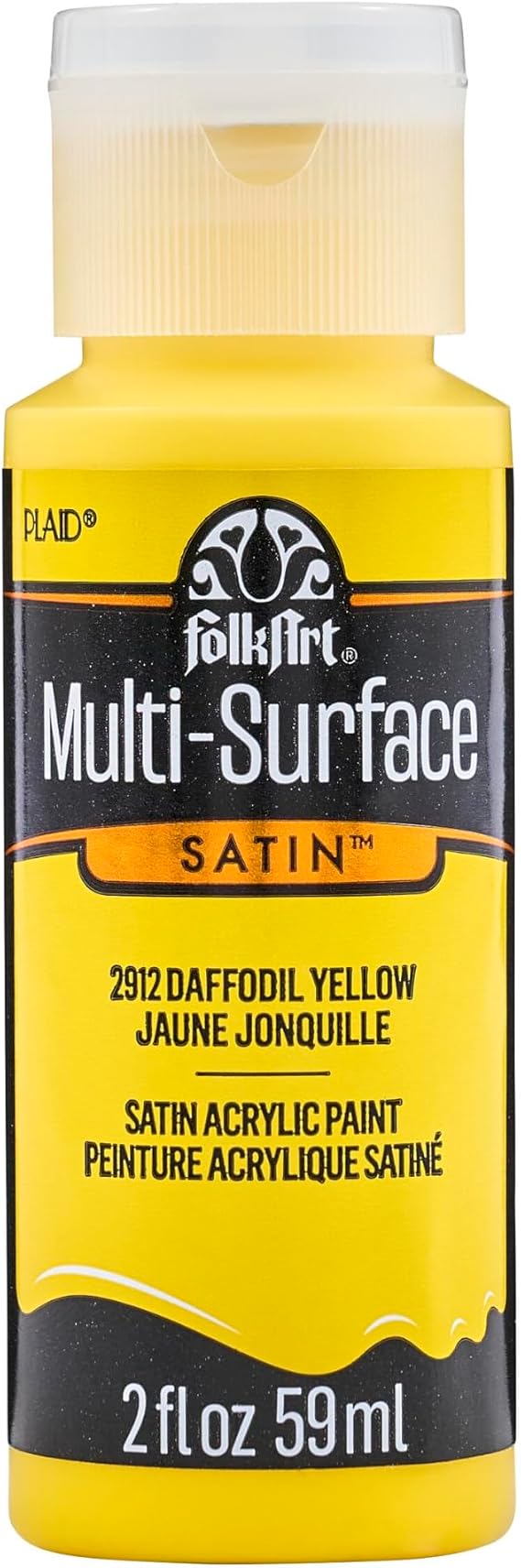 FolkArt Pl2912 Multi-Surface Paint, 2 oz, Daffodil Yellow