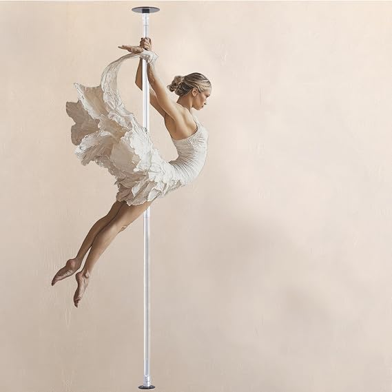 LUPIT Classic Portable Home Dance Pole G2 - Quick Lock, 42/45mm - No Drill | Spinning & Static Mode - Professional Pole Dancing Pole for Apartment, Club, Party, Pub - Easy Installation - No Drilling
