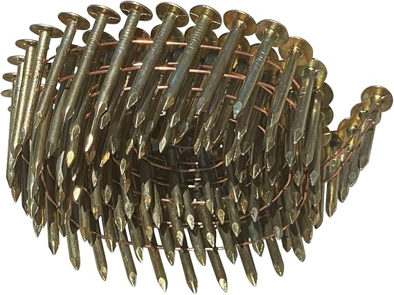 Sandbaggy 1-14 Coil Roofing Nails For Shingles - 15 Degree - Galvanized - Wire Collated, 11 Gauge - 120 Nails Per Coil 1