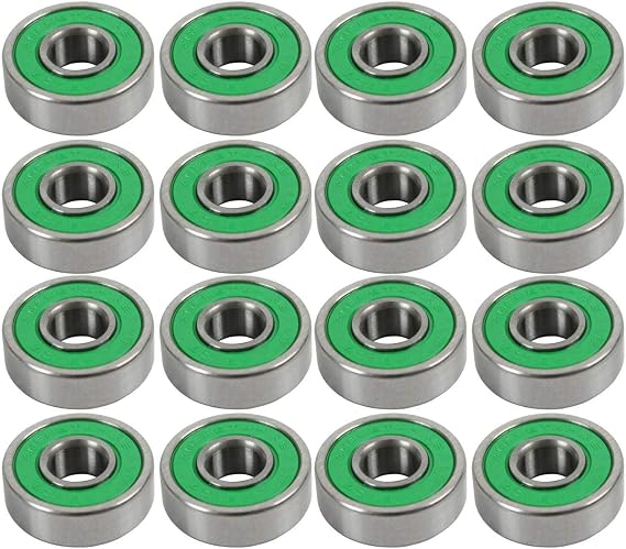 Amphetamine Inline Skate Speed Bearings Set of 16 Pre-Lubricated ABEC 7 Rated Double Shielded Servicable Bearing Pack for 8 Wheels