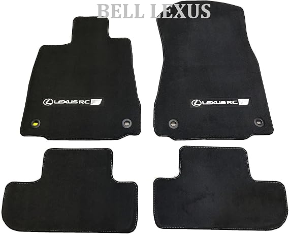 NEW LEXUS OEM Factory Floor MAT Set 2015-2016 RC-F RWD Black W/Silver Stitching