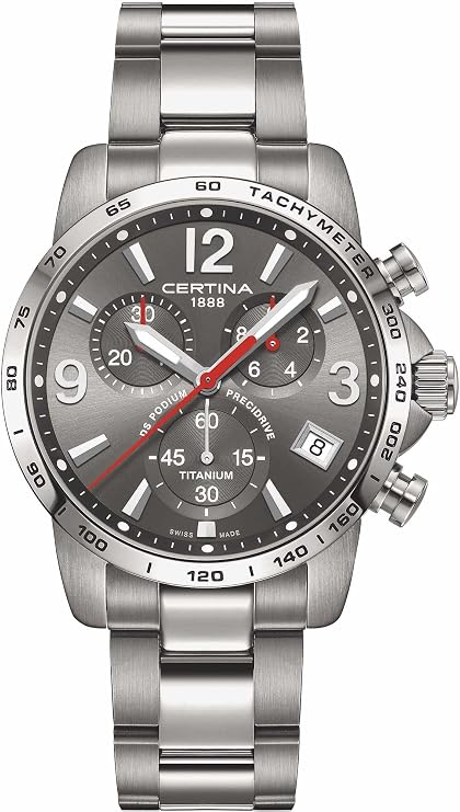 Certina, Mens, DS PODIUM, Titanium, Swiss Quartz, Sport Watch, C0344174408700