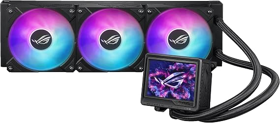 ASUS ROG RYUJIN III 360 ARGB Extreme Liquid Cooler, ASETEK EMI GEN8 V2 PUP, Magnetic ARGB Fans for HIGH AIR Flow and Static Press, 3.5" LCD Hardware Tracking and Special GIFS