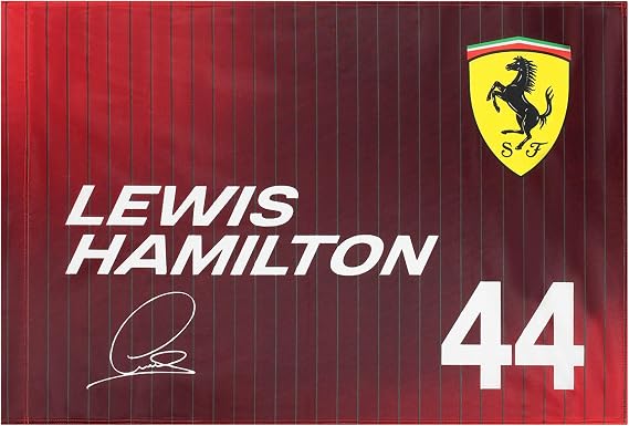 Scuderia Ferrari F1 Lewis Hamilton Flag - Red - 23" x 35"