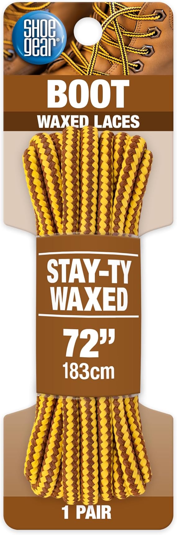Waxed Boot Laces 72" Brwn/gold | cycling-footwear