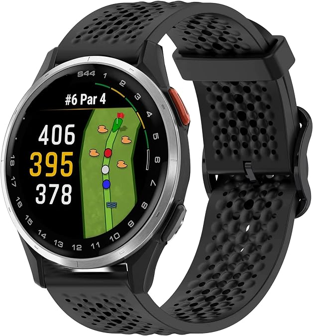 Lamshaw Compatible with Garmin Approach J1 Band, 20mm Quick Release Silicone band with Metal Buckle Compatible for Garmin Approach S50, S44, S42, S40, J1 Smartwatch