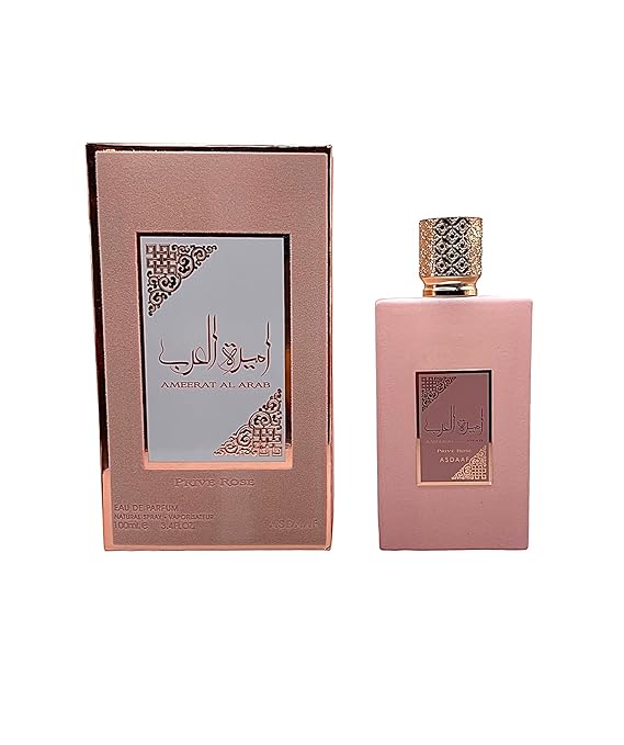 Asdaaf Ameerat Al Arab Prive Rose Eau de Parfum Spray for Women, 3.4 Ounce